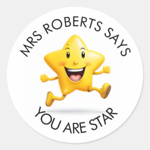 Pegatinas de recompensa a profesores para niños