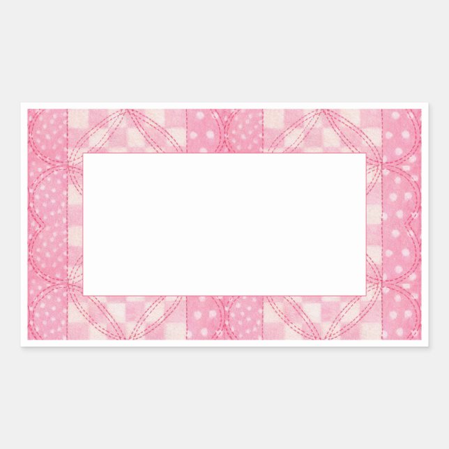 Pegatinas de Rectangle Mateo de PINK HEART QUILT (Anverso)