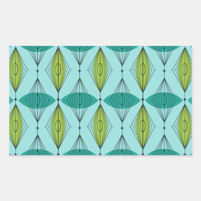 Pegatinas de Rectángulo de Ogeo Atómico y Starburs (Anverso)