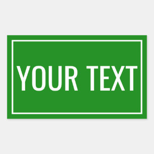 Pegatinas de rectángulo de texto personalizado par