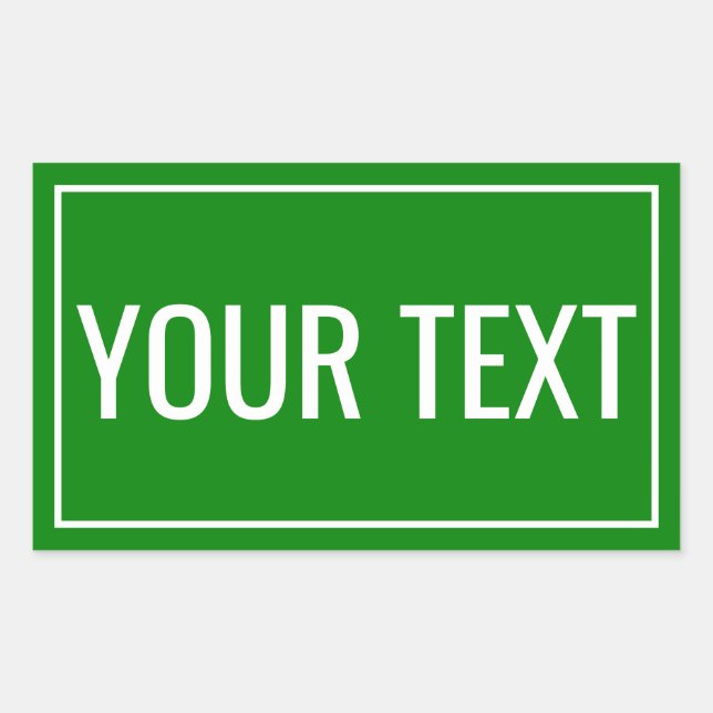 Pegatinas de rectángulo de texto personalizado par (Anverso)