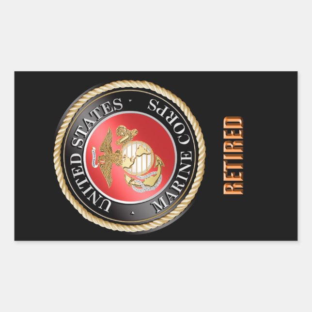 PEGATINAS de Rectángulo de USMC (Anverso)