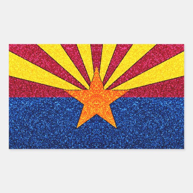 pegatinas de rectángulos de bandera de Arizona pur (Anverso)