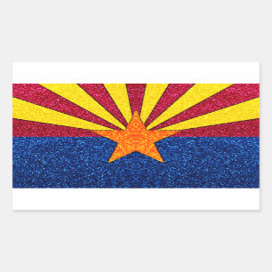 pegatinas de rectángulos de bandera de Arizona pur