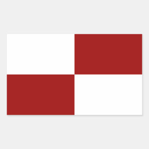 Pegatinas de Rectángulos Rojo y Blanco