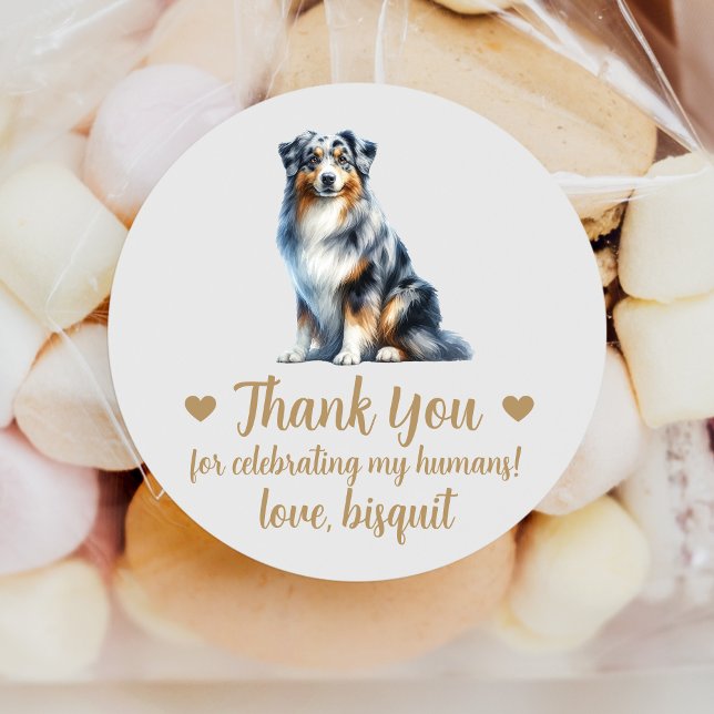 Pegatinas de recuerdo de boda para perro pastor au (Subido por el creador)