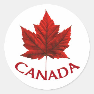 Pegatinas de recuerdo de Canadá Hojas de arce roja