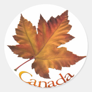 Pegatinas de recuerdo de Canadá Pegatinas de hoja