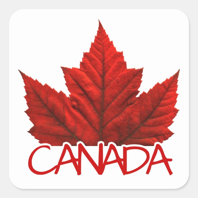 Pegatinas de recuerdo de Canadá Pegatinas de hojas (Anverso)