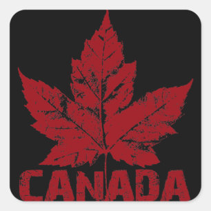 Pegatinas de recuerdo de Canadá Pegatinas de hojas