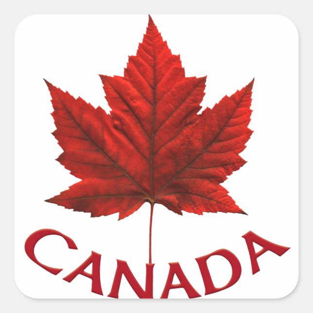 Pegatinas de recuerdo de Canadá Pegatinas de hojas (Anverso)