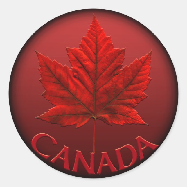 Pegatinas de recuerdo de Canadá Pegatinas de hojas (Anverso)