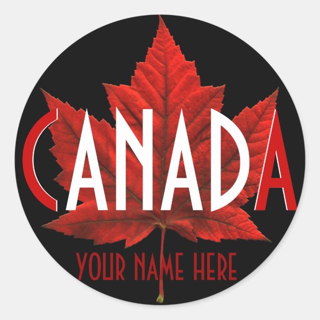 Pegatinas de recuerdo de Canadá Personalizado Pega (Anverso)