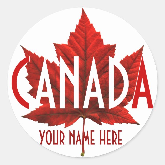 Pegatinas de recuerdo de Canadá Personalizado Pega (Anverso)