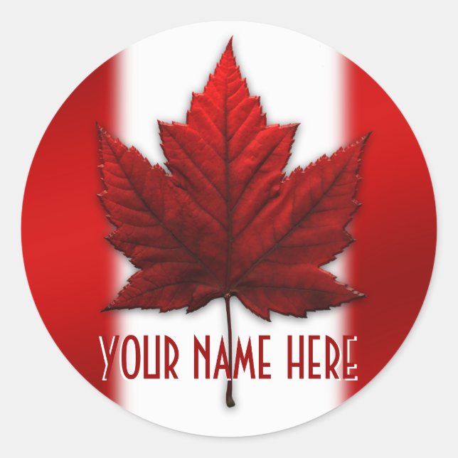 Pegatinas de recuerdo de Canadá Personalizado Pega (Anverso)