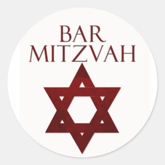 Pegatinas de Red Bar Mitzvah