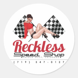 Pegatinas de Red Betty Round