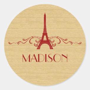 Pegatinas de Red French Flourish