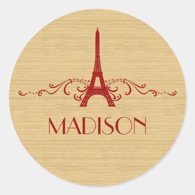 Pegatinas de Red French Flourish (Anverso)