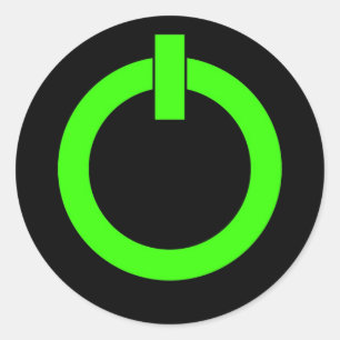 Pegatinas de redondeo de botón de encendido