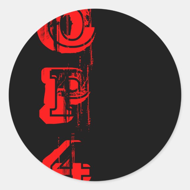 Pegatinas de redondeo de moda a negro - Personaliz (Anverso)