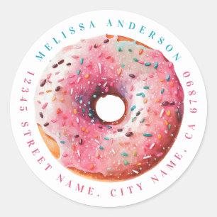 Pegatinas de redondeo de nombres personalizados