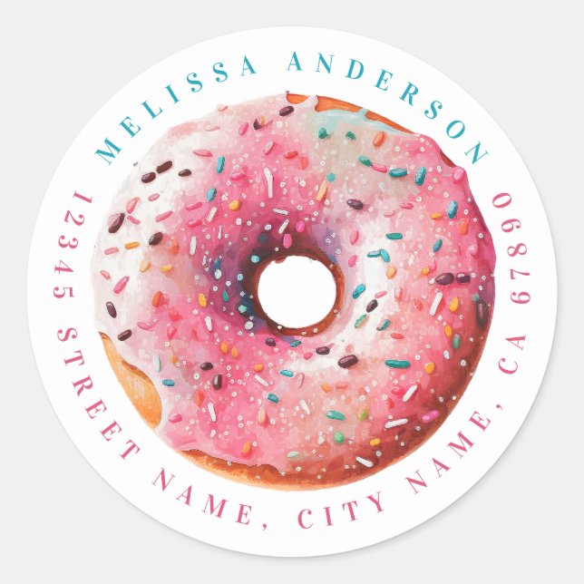 Pegatinas de redondeo de nombres personalizados (Anverso)