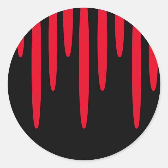 Pegatinas de redondeo de sangre por goteo (negro y (Anverso)