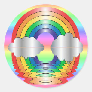 Pegatinas de reflexión sobre el arcoiris y las nub
