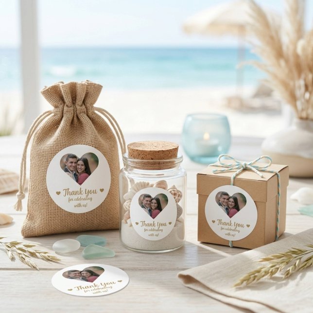 Pegatinas de regalo de boda con foto de corazón pe (Subido por el creador)