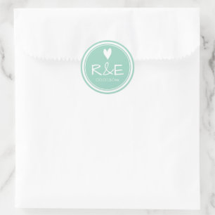 Pegatinas de regalo de boda con fuente informal co