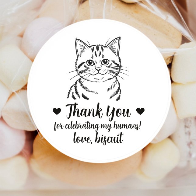 Pegatinas de regalo de boda de gato atigrado perso (Subido por el creador)