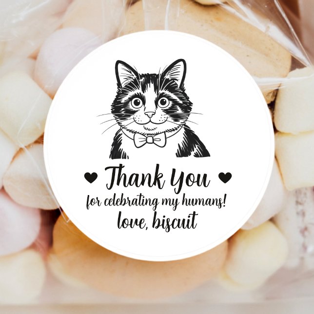 Pegatinas de regalo de boda de gato esmoquin perso (Subido por el creador)