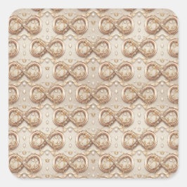 Pegatinas de regalo de boda de infinito de oro