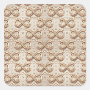 Pegatinas de regalo de boda de infinito de oro