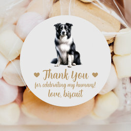 Pegatinas de regalo de boda de perro Border Collie