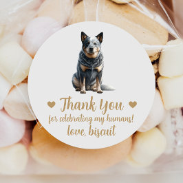Pegatinas de regalo de boda de perro boyero austra