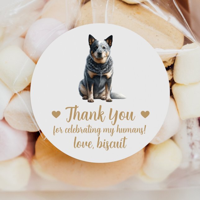 Pegatinas de regalo de boda de perro boyero austra (Subido por el creador)