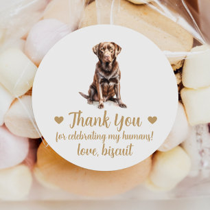 Pegatinas de regalo de boda de perro de Labrador d