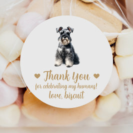 Pegatinas de regalo de boda de perro Schnauzer en 