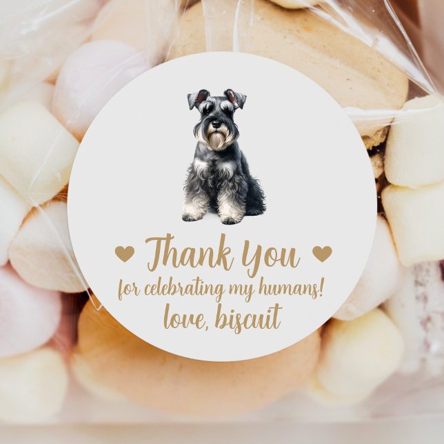 Pegatinas de regalo de boda de perro Schnauzer en  (Subido por el creador)