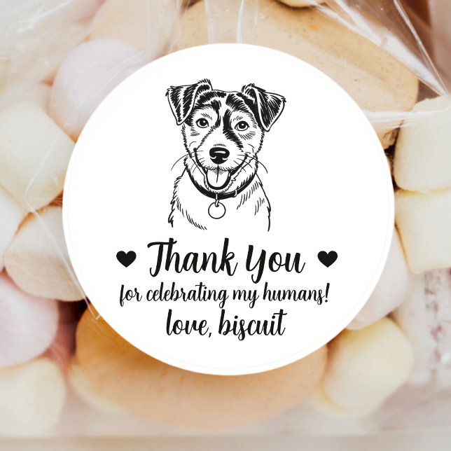 Pegatinas de regalo de boda de perro Terrier Jack  (Subido por el creador)
