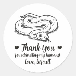 Pegatinas de regalo de boda de serpiente mascota p
