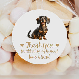 Pegatinas de regalo de boda para perros Dachshund