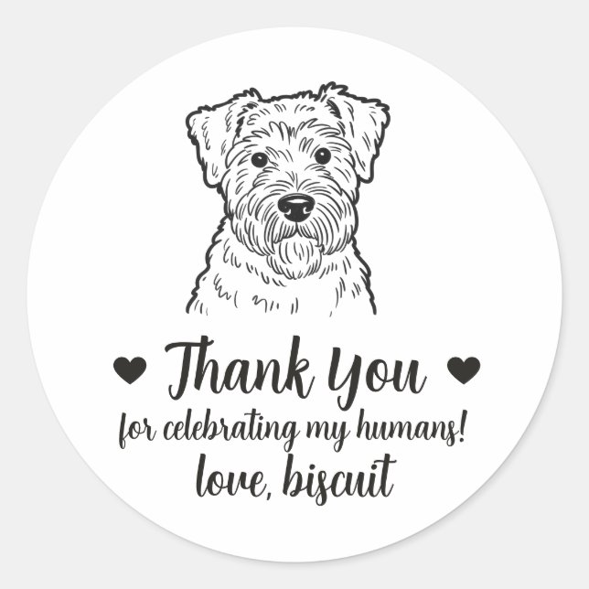 Pegatinas de regalo de boda personalizadas para Te (Anverso)