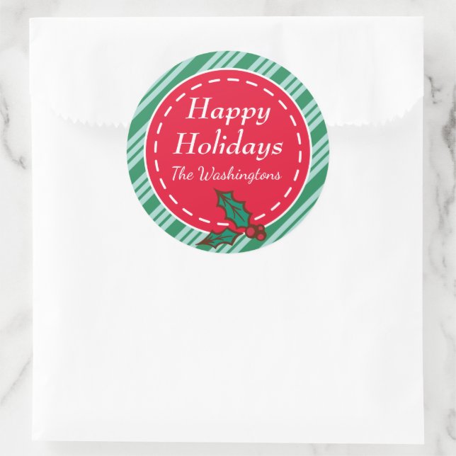 Pegatinas de regalo de caramelos de Navidad person (Bolso)