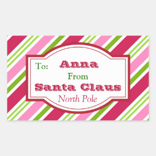 Pegatinas de regalo de caramelos de Navidades Sant