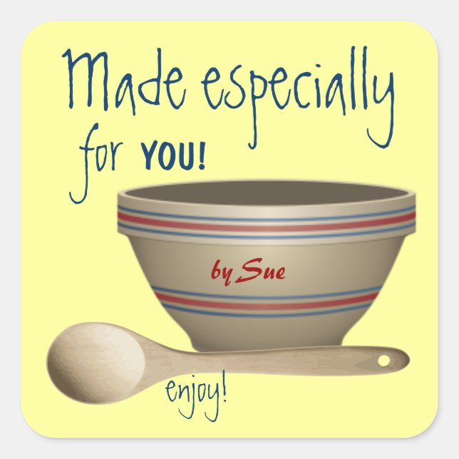 Pegatinas de regalo de cocina personalizado (Anverso)