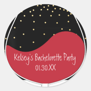 Pegatinas de regalo de copa de vino tinto modernas