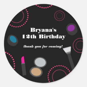 Pegatinas de regalo de fiesta de maquillaje negro 